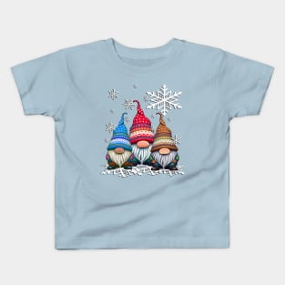 Cute Winter Gnomes Kids T-Shirt